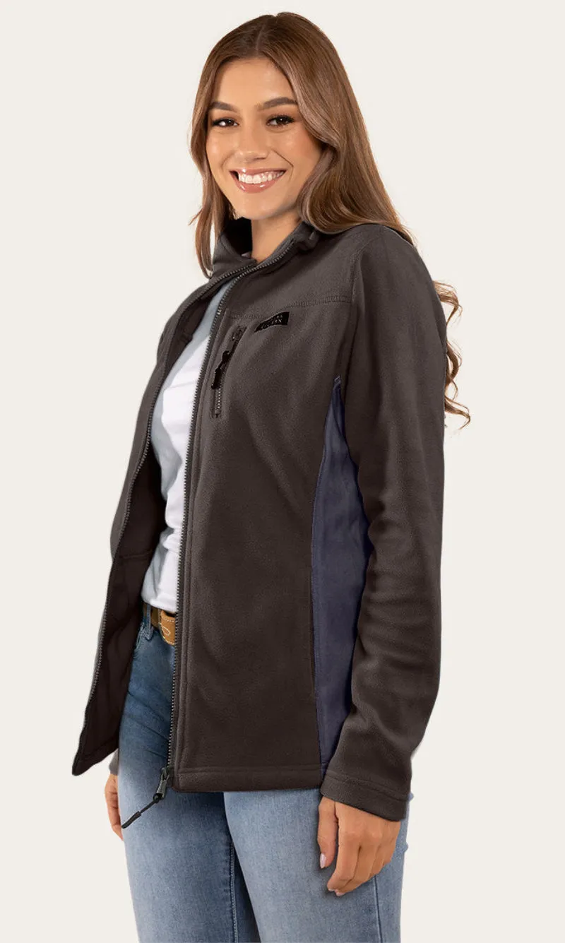 Lennon Womens Polar Fleece Zip Thru Charcoal