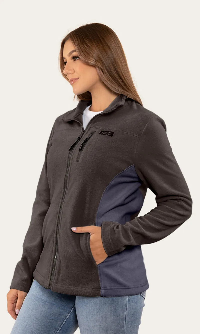 Lennon Womens Polar Fleece Zip Thru Charcoal