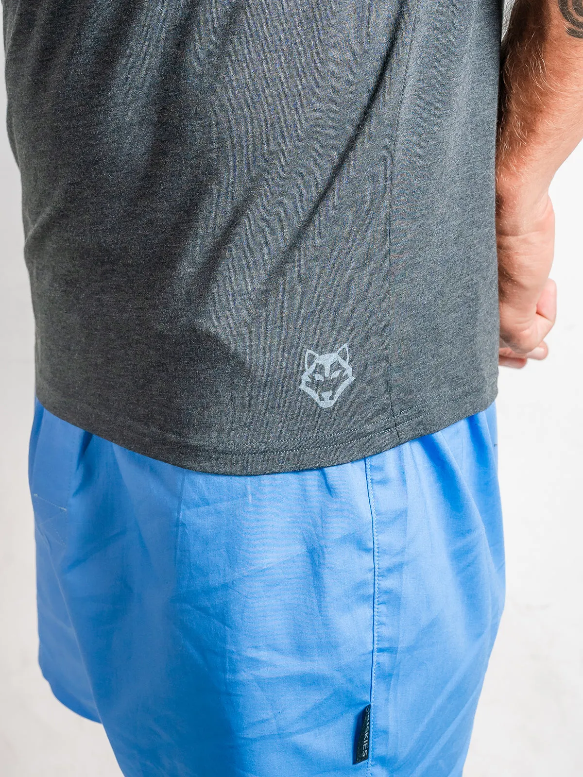 Luxury Modal Crew Neck Tee - Dark Grey Heather
