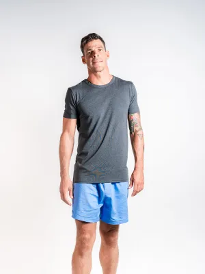 Luxury Modal Crew Neck Tee - Dark Grey Heather
