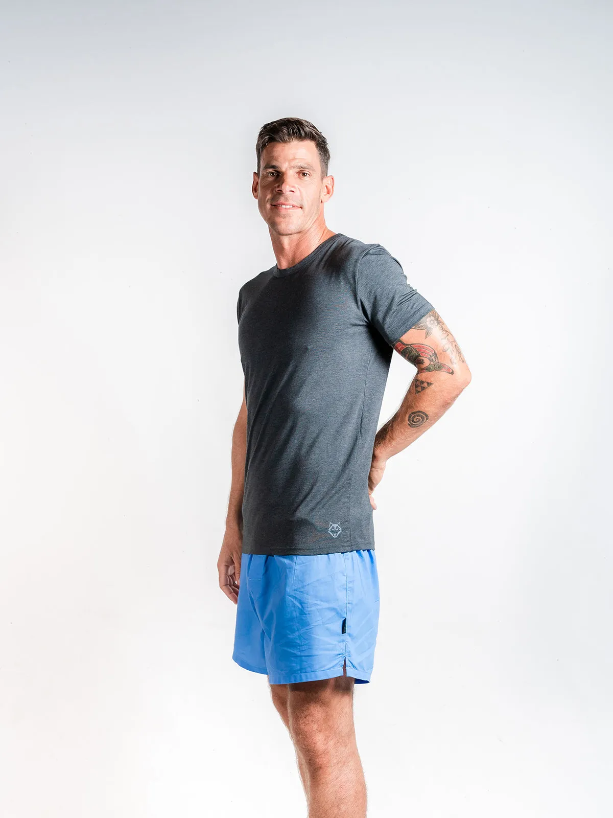 Luxury Modal Crew Neck Tee - Dark Grey Heather