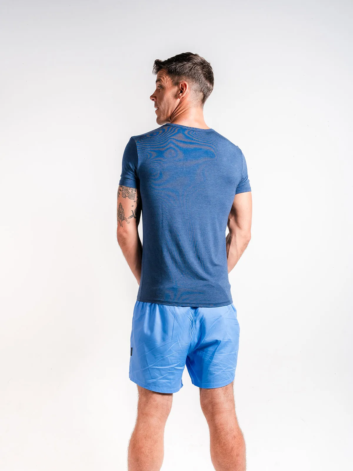 Luxury Modal Crew Neck Tee - Navy Heather