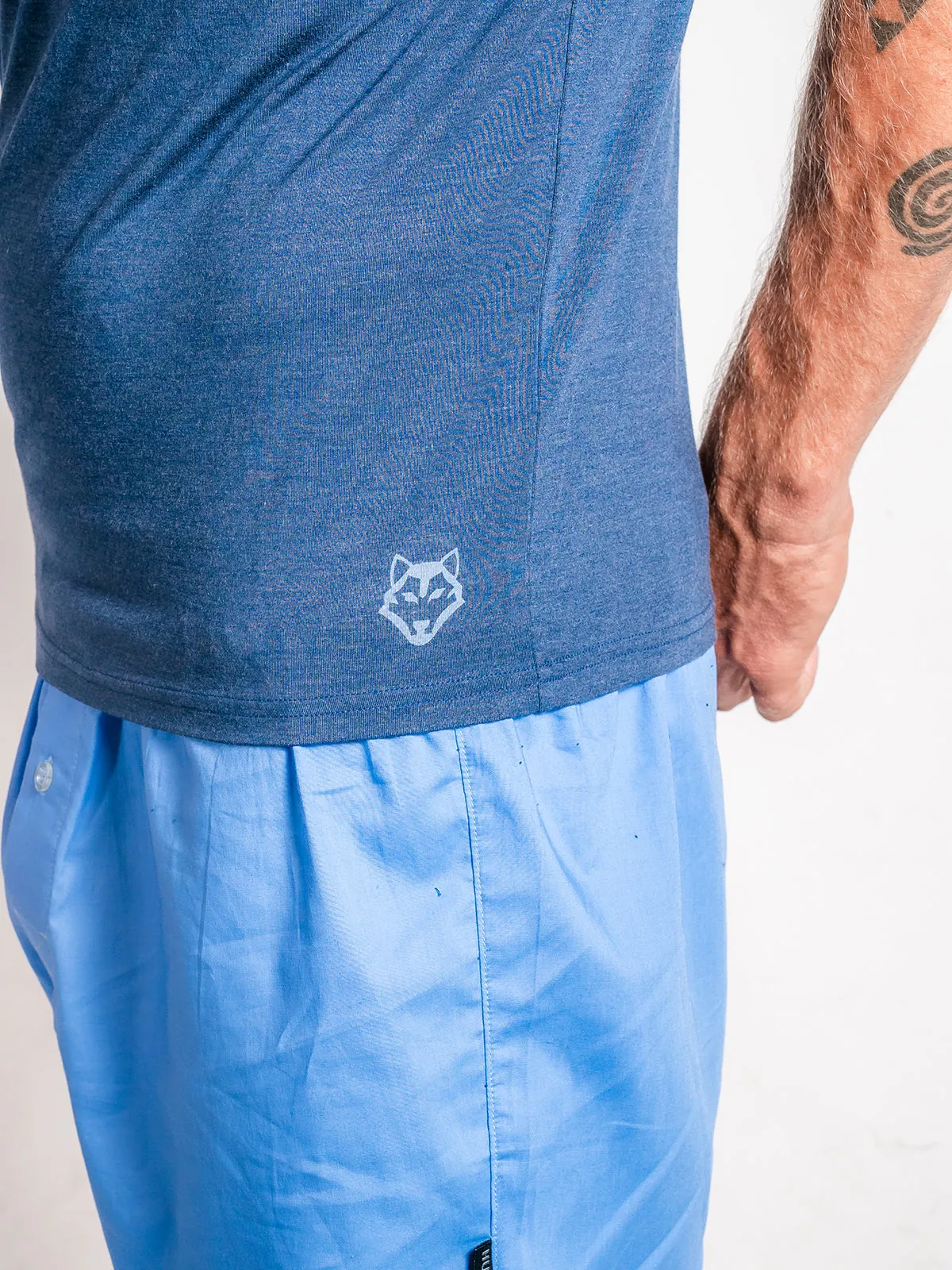 Luxury Modal Crew Neck Tee - Navy Heather