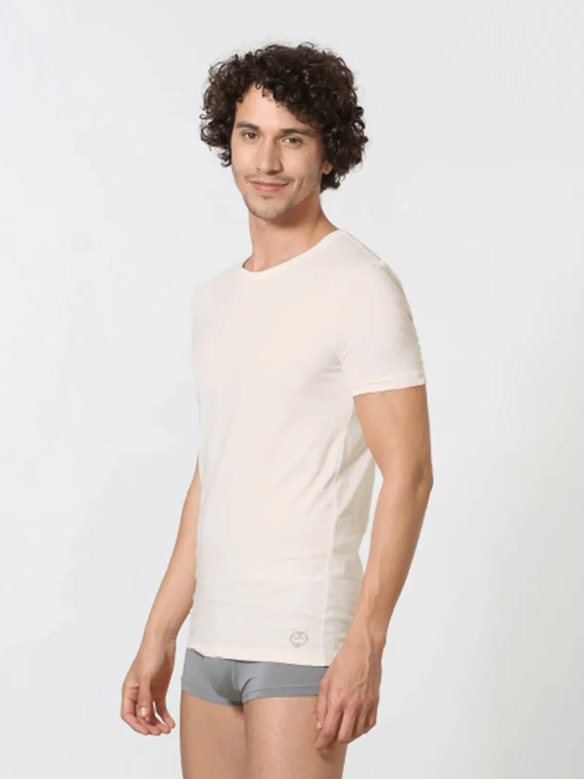 Luxury Modal Crew Neck Undershirt - Off White