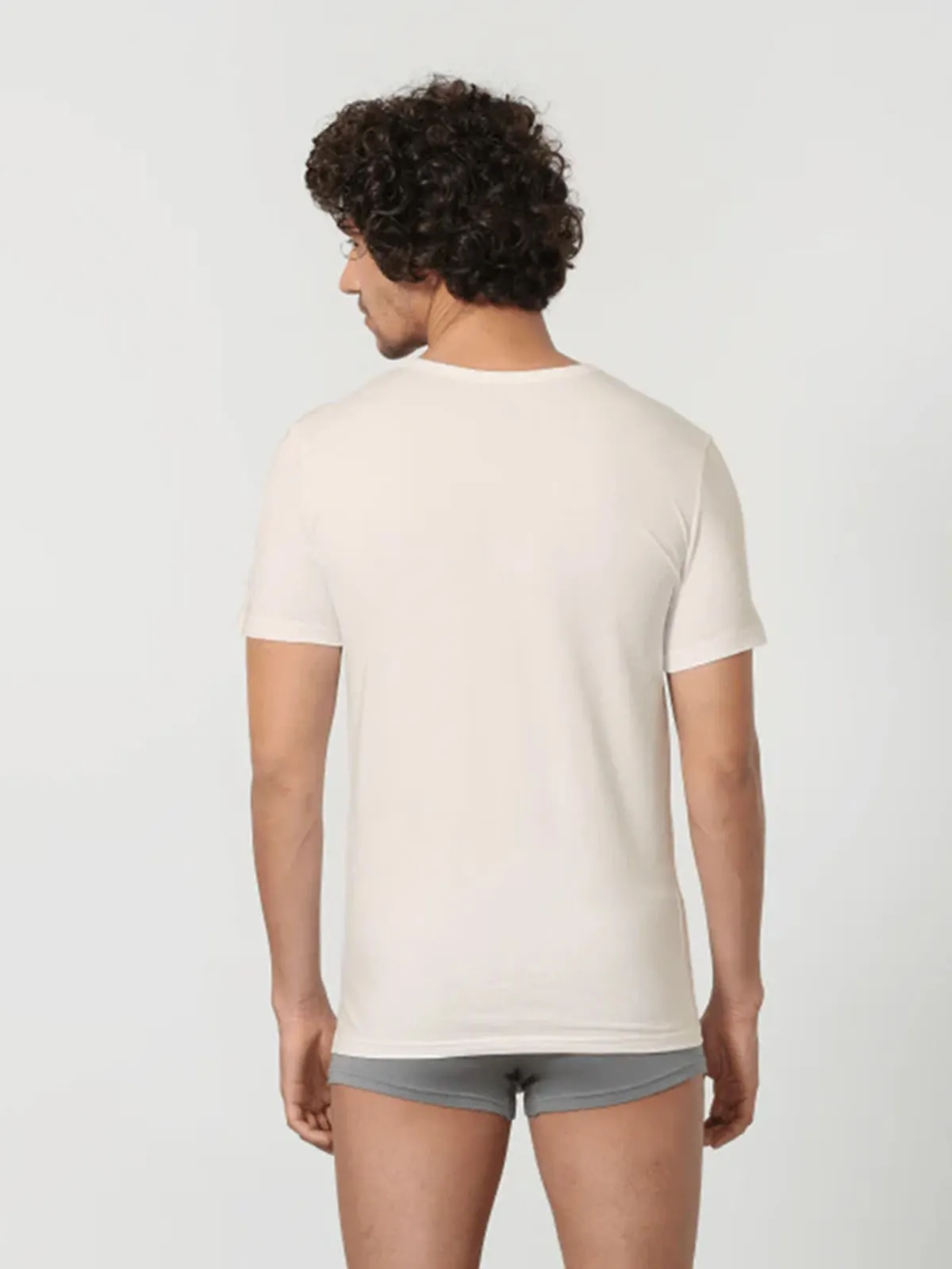 Luxury Modal Crew Neck Undershirt - Off White