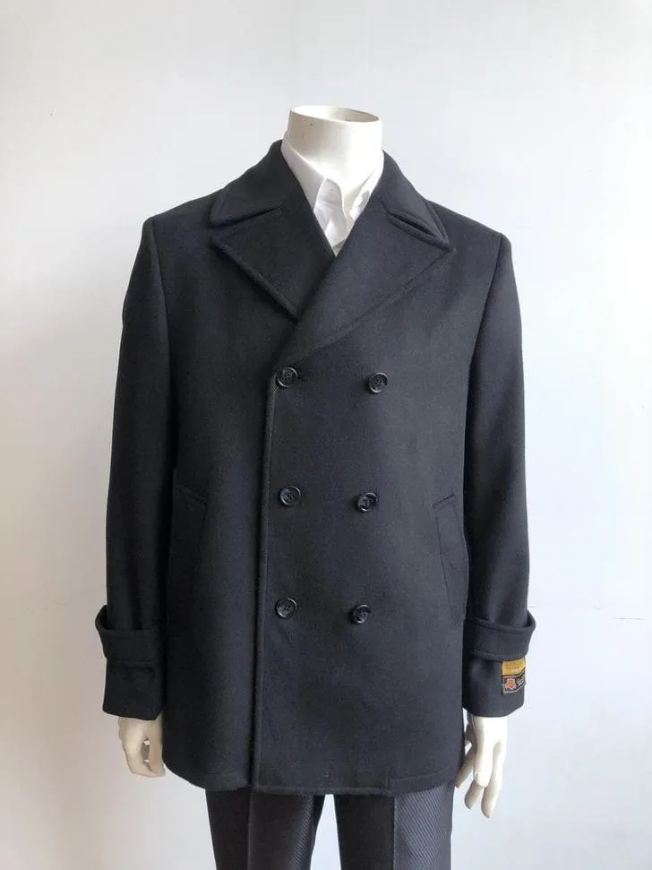 Mens Big and Tall Peacoat - Big and Tall Overcoats - Wool Peacoat