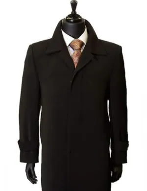 Mens Black Overcoat -  Ankle length overcoats for men Inch full length-Length Duster Dress Coat Priced Available In Big & Tall Sizes Coat Dark Color Black Dress Top Coat