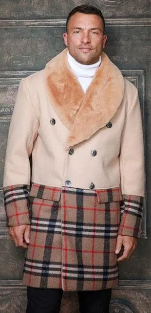 Mens Plaid Overcoat