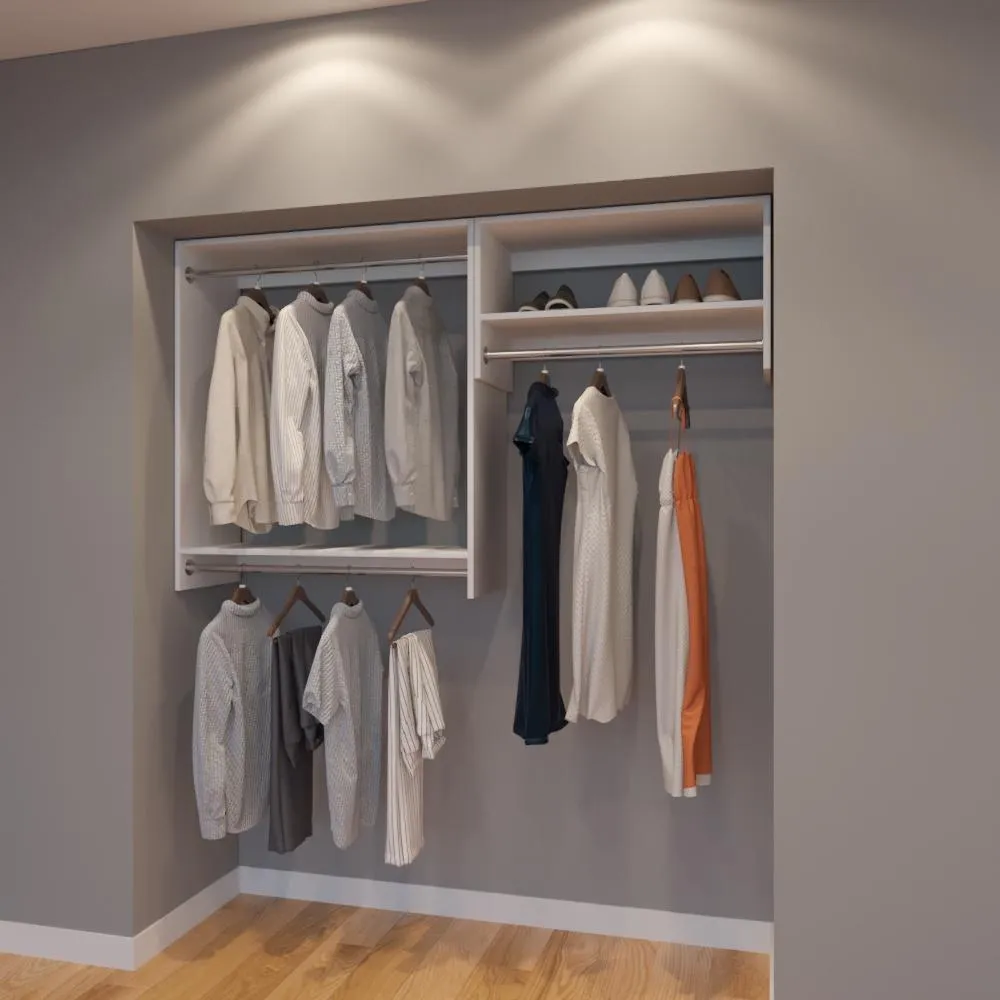 Modular Closets 6 FT Closet Organizer System - 72 inch - Style E
