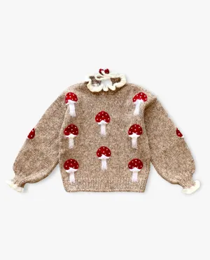 Mushrooms pullover | Beigebrown
