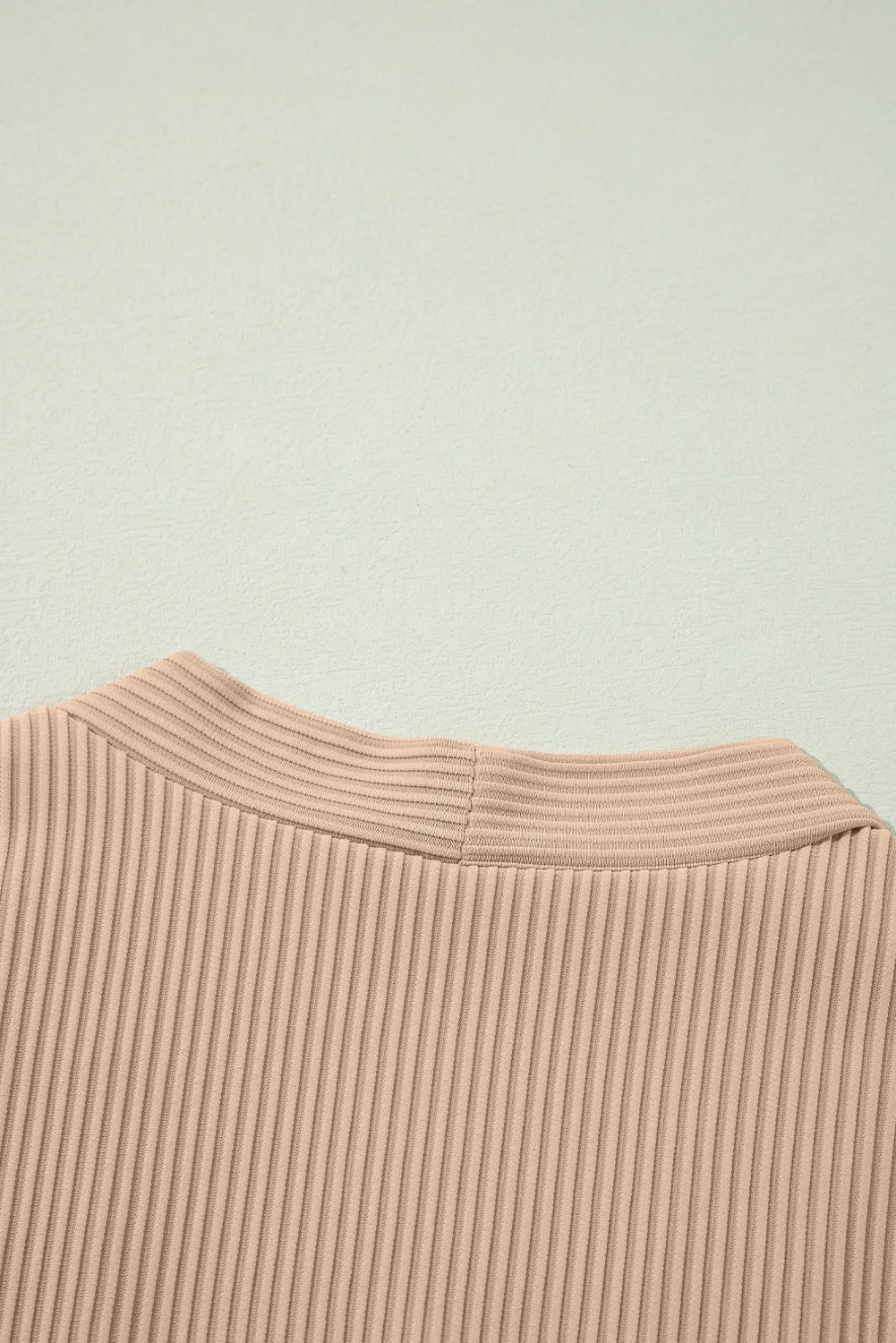 Parchment Lace Patchwork Ribbed Knit Open Front Duster Cardigan
