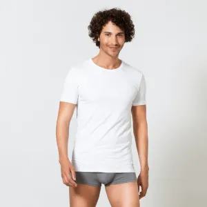 Signature Cotton Crew Neck Undershirt - White