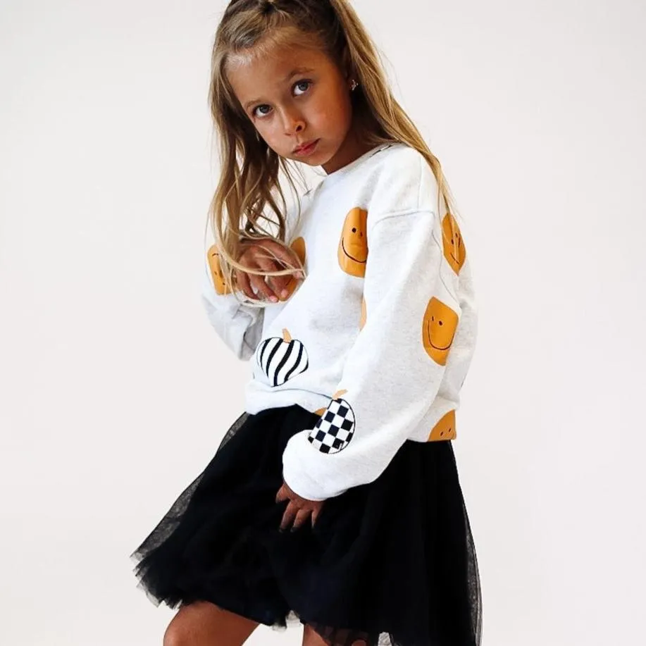 SMILES  PUMPKINS pullover | oversized  drop shoulder | KIDS