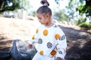 SMILES  PUMPKINS pullover | oversized  drop shoulder | KIDS