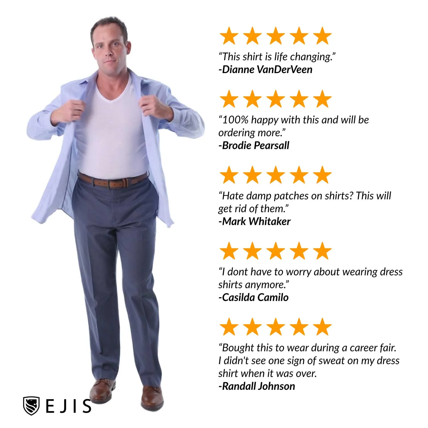 V-Neck Cotton Sweat Proof Undershirt For Men - Black 9-Pack