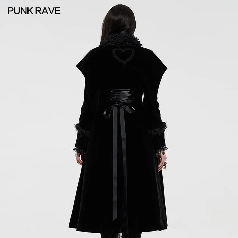 Women's Lolita Heart Patterns Lace-Up Overcoats