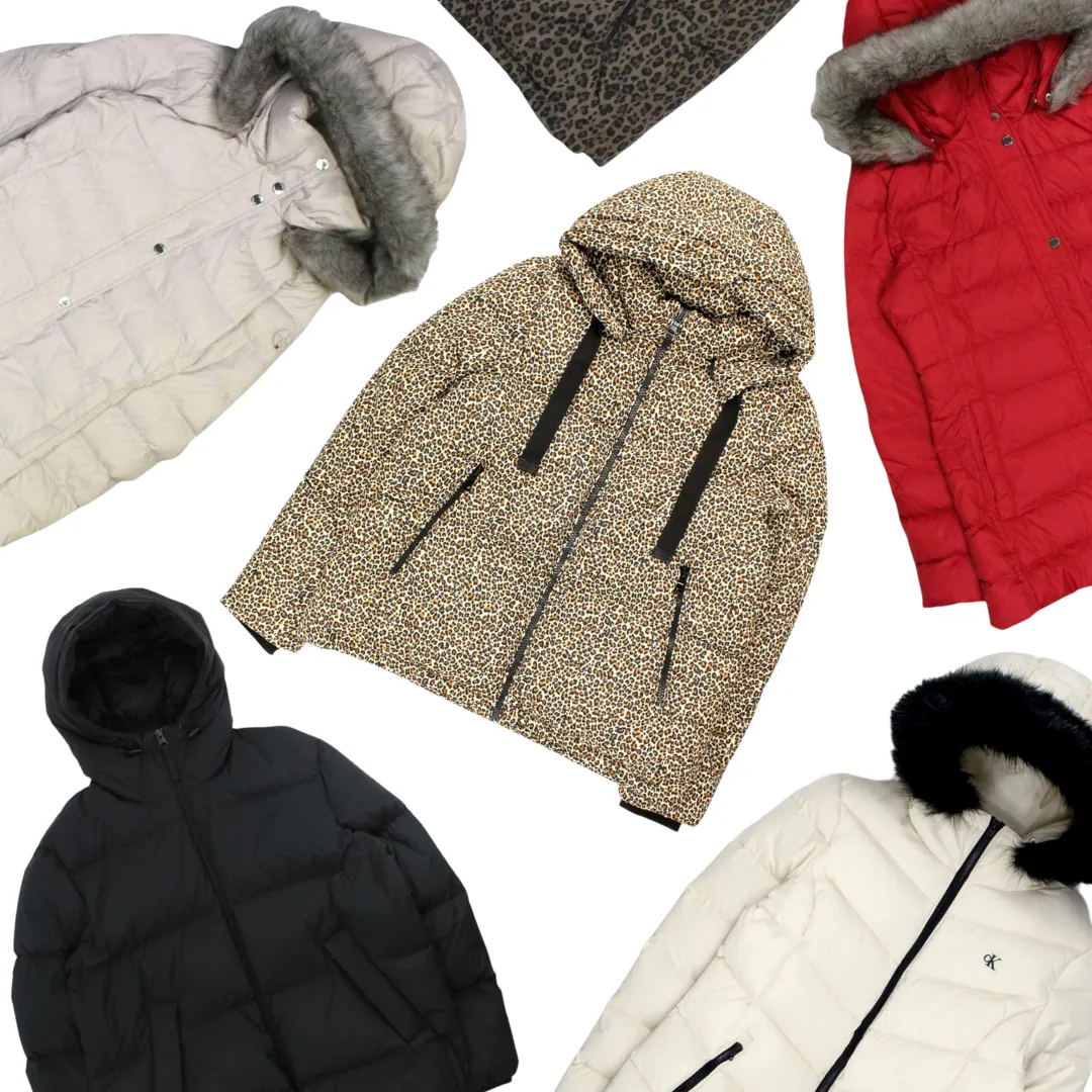 x5 Women's Mixed Tommy Hilfiger & Calvin Klein Colourful Puffer Jackets & Coats Bundle