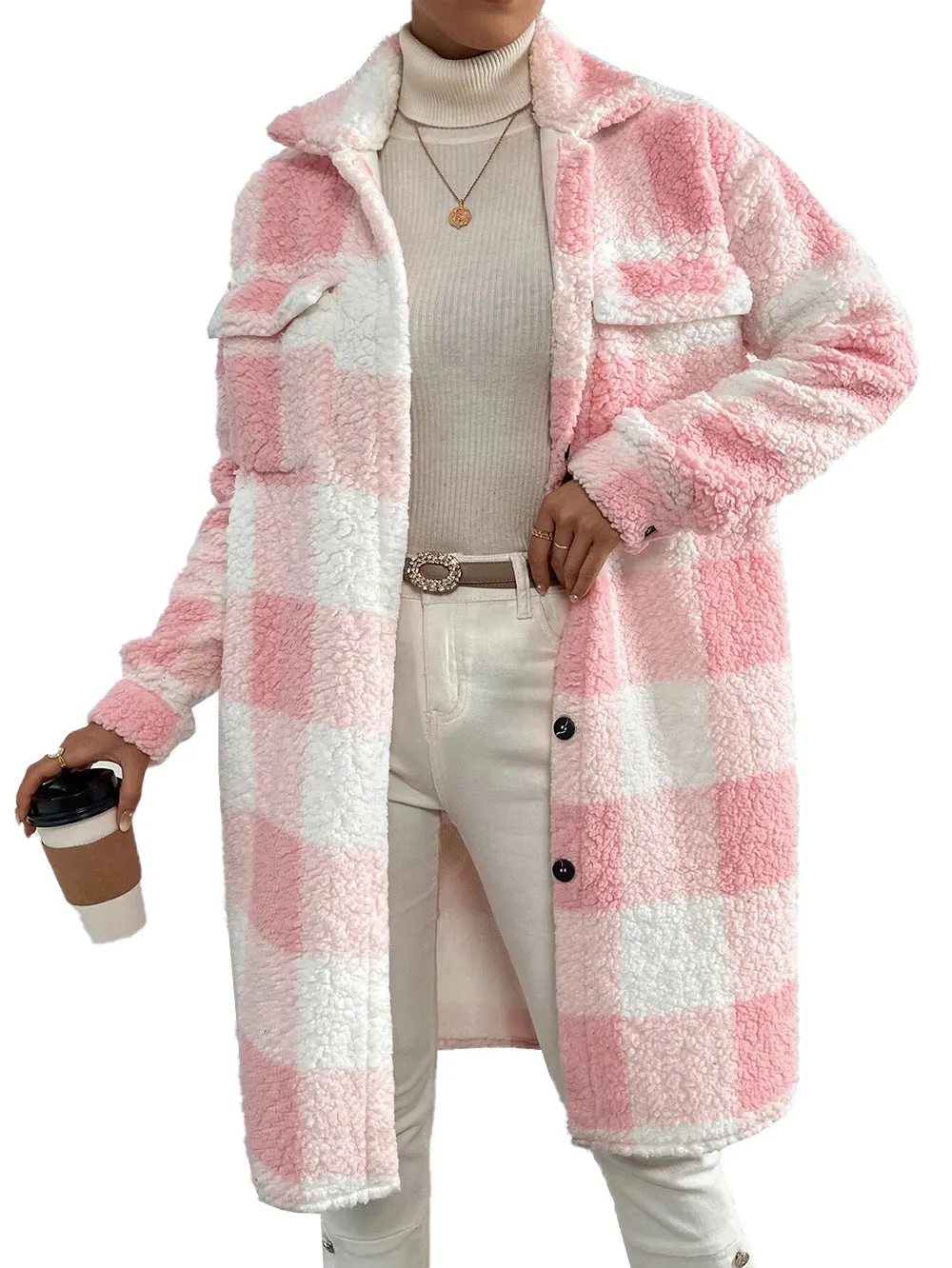 Ziarre Anitra - Plush Plaid Coat by The Nevermore